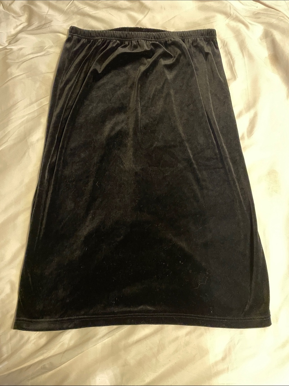 Blair Black Velvet Pencil Skirt